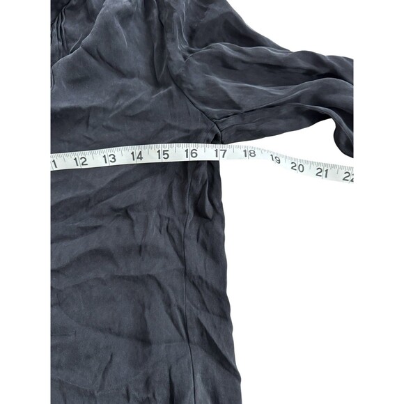 Trina Turk Womens Silk Split Neck Blouse Size M Boho Chic Minimalist Preppy Top - Picture 5 of 6